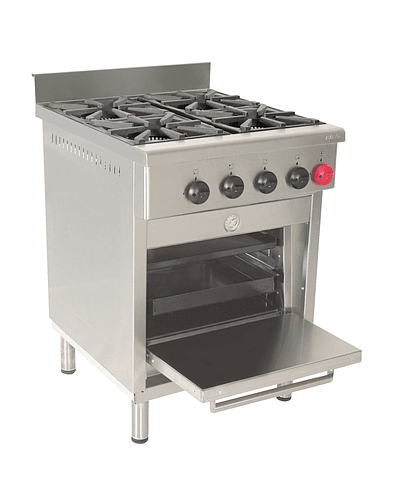 Cocina 4 platos 1 horno GLP - Equipa tu negocio en Digimaq.cl