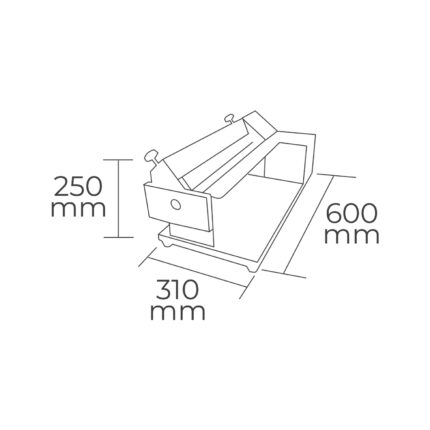 Sobadora eléctrica sobremesa 400 mm