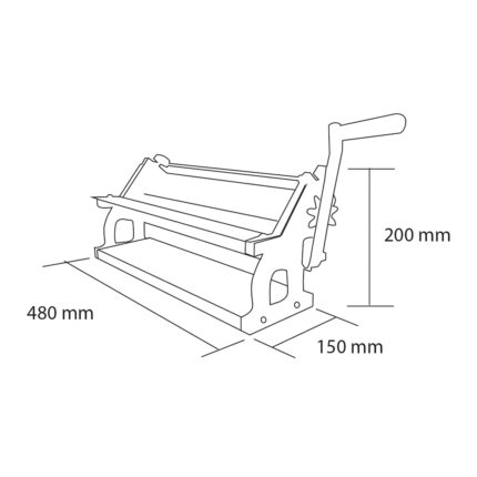 Sobadora manual sobremesa 400 mm.