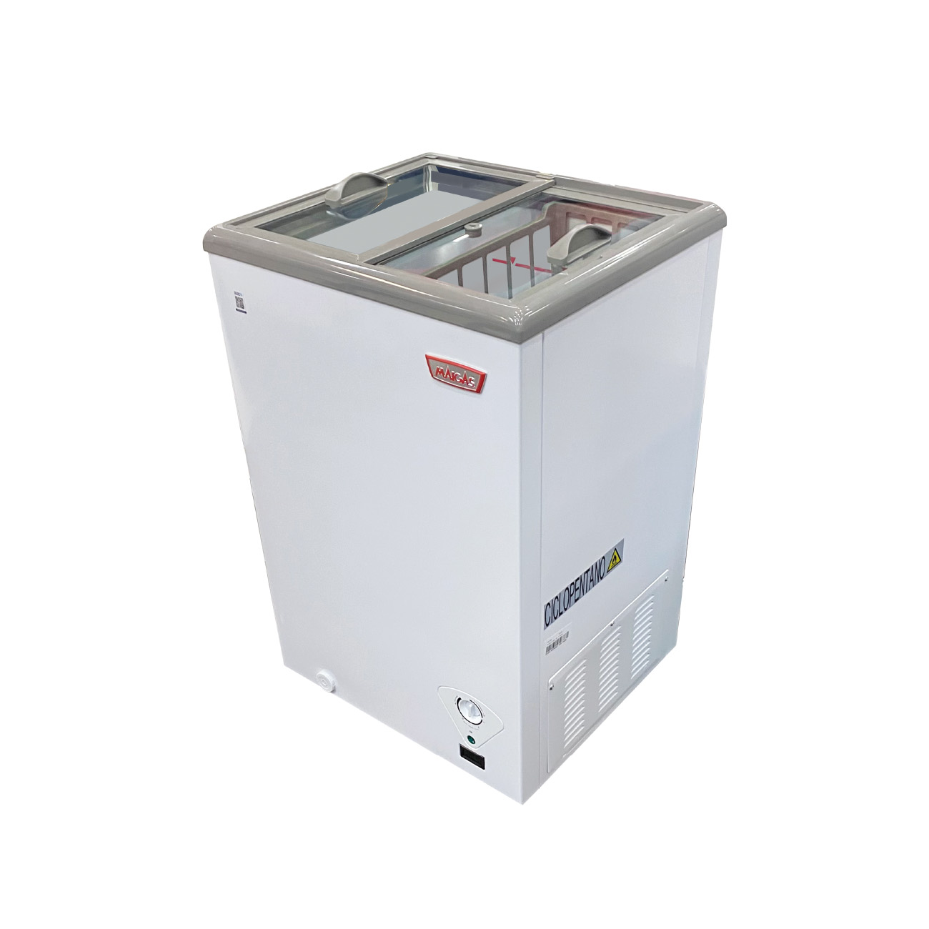 Congelador Dual Tapa de Vidrio Plano 100 Litros SD100 – Maigas Congelador Dual Tapa de Vidrio Plano 100 Litros SD100 – Maigas