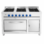 Cocina 6 platos INOX 58x65 Gas Licuado VCG-6AI VENTUS