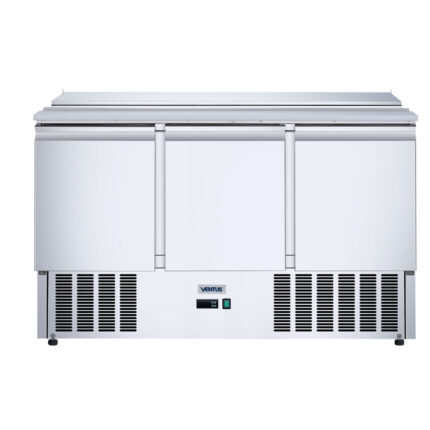 Mesón Saladette 3 Ptas Acero Inox. VMRSL-385 BENEFIT S/S Ventus
