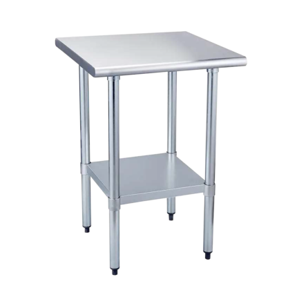 Mesón Centro Inox 60 x 60 x 85 cm - Repisa y Patas Acero Galv. ITA