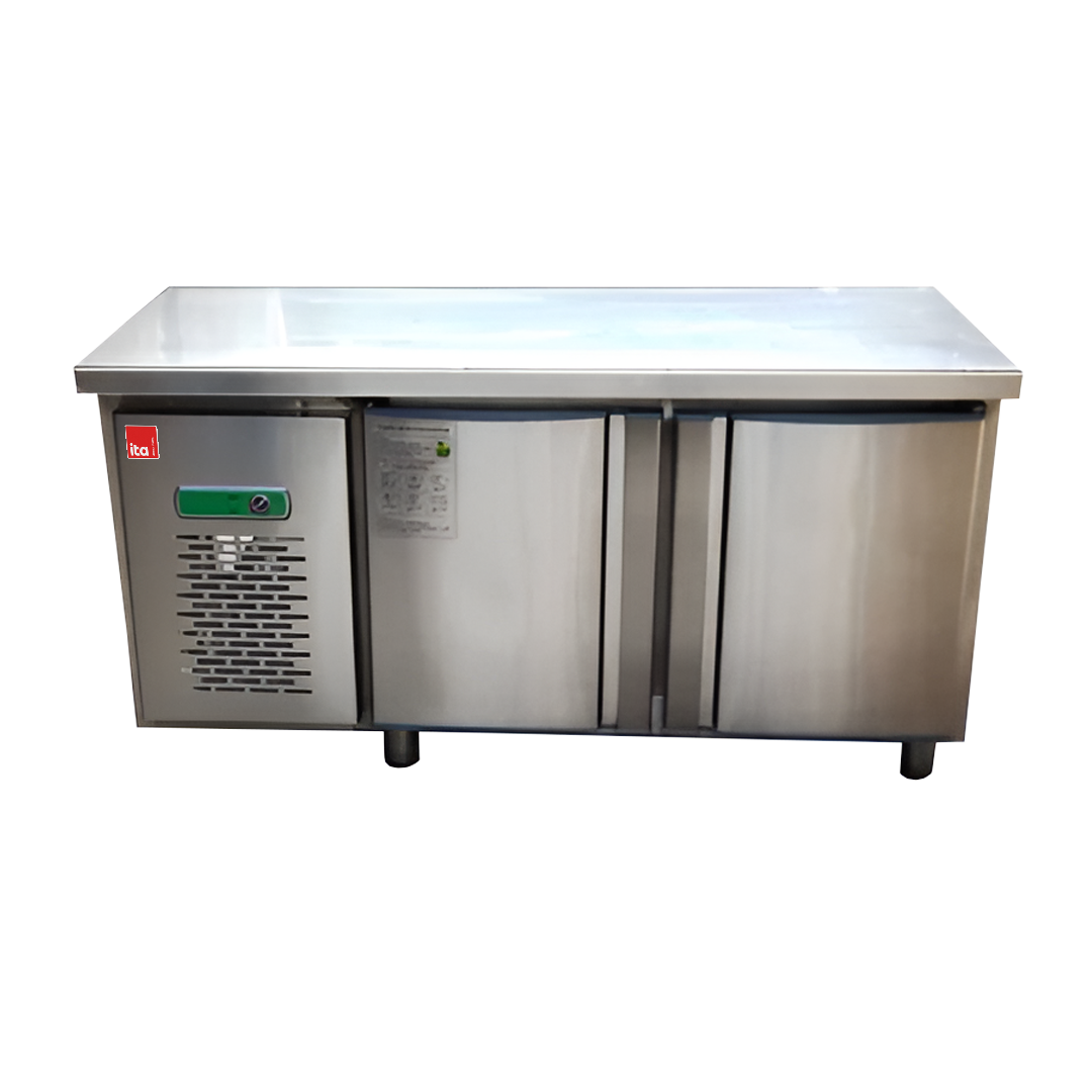 Mesón Refrigerado 2 Puertas - Acero - Frío Estático - 250 L 1500x800x600mm ITA Mesón Refrigerado 2 Puertas - Acero - Frío Estático - 250 L 1500x800x600mm ITA