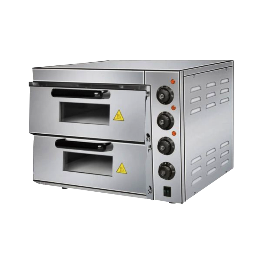 Horno Pizza ITA 2 Cámaras Doble Eléctrico con Piedra Refractaria 350°C Horno Pizza ITA 2 Cámaras Doble Eléctrico con Piedra Refractaria 350°C