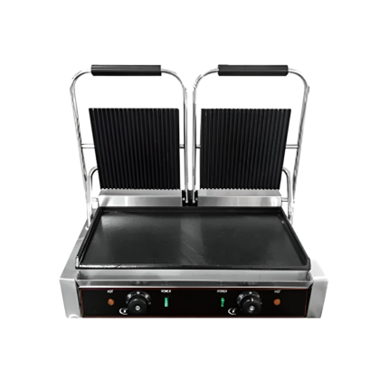 Plancha Eléctrica ITA Panini Grill 30,5 x 40 x 21cm Simple - Acanalada Arriba/Lisa Abajo