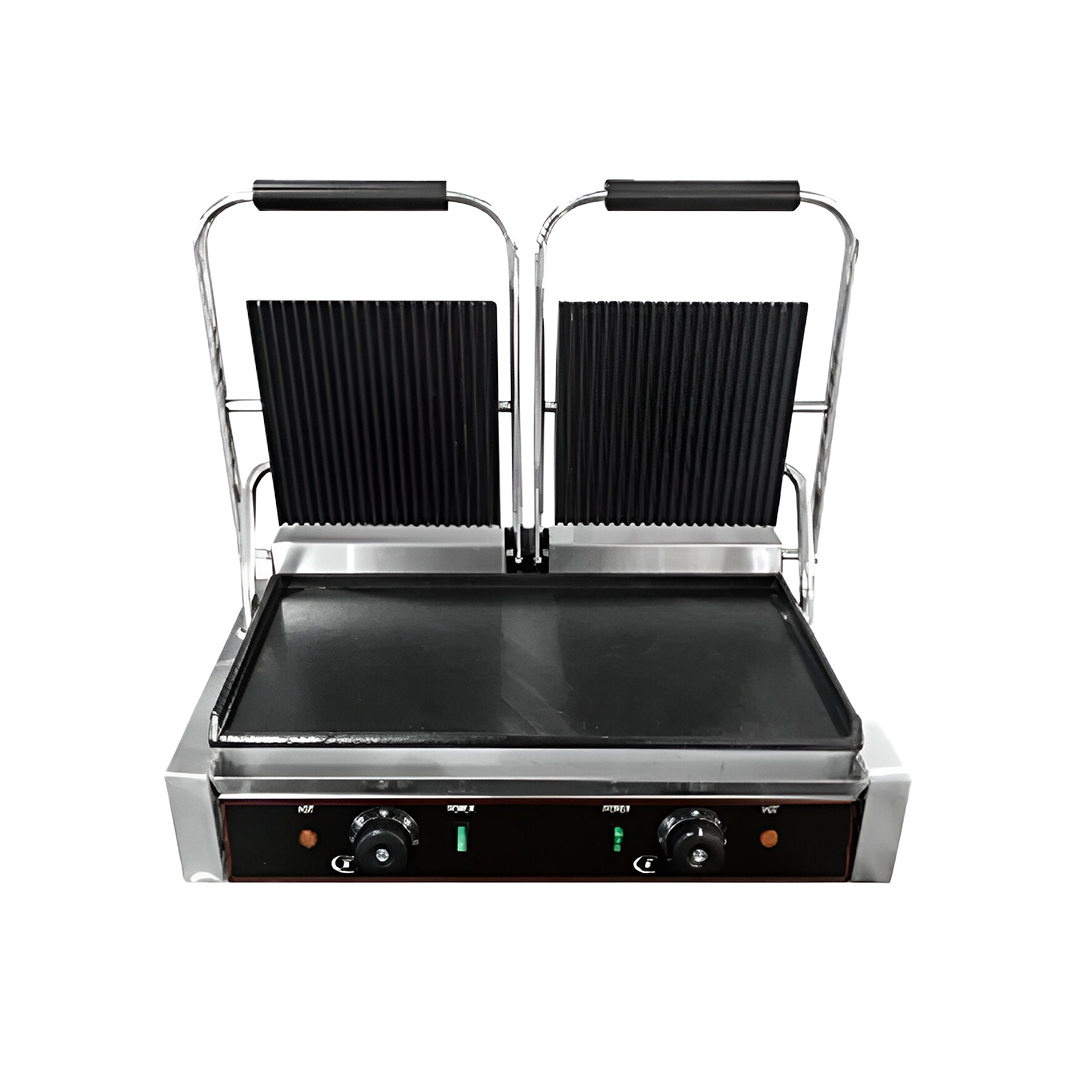 Plancha Eléctrica ITA Panini Grill 30,5 x 40 x 21cm Simple - Acanalada Arriba/Lisa Abajo Plancha Eléctrica ITA Panini Grill 30,5 x 40 x 21cm Simple - Acanalada Arriba/Lisa Abajo