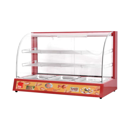 Vitrina Mantenedora de Calor ITA 3-P 950x495x615 3 Bandejas Roja