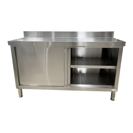 Mesón de Acero Cerrado Gabinete 2 Puertas 140 x 60 x 800 cm ITA