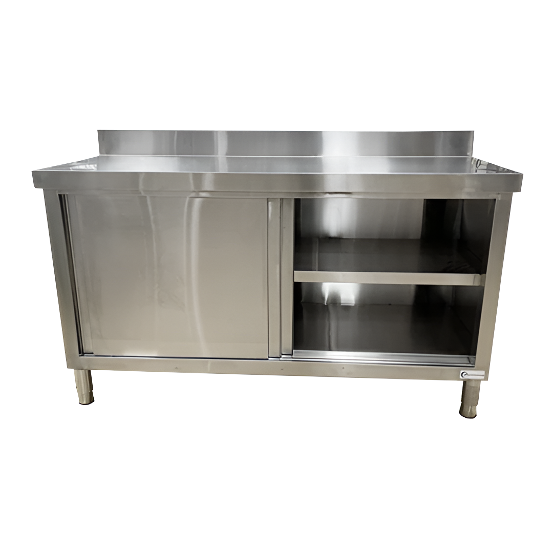 Mesón de Acero Cerrado Gabinete 2 Puertas 140 x 60 x 800 cm ITA Mesón de Acero Cerrado Gabinete 2 Puertas 140 x 60 x 800 cm ITA