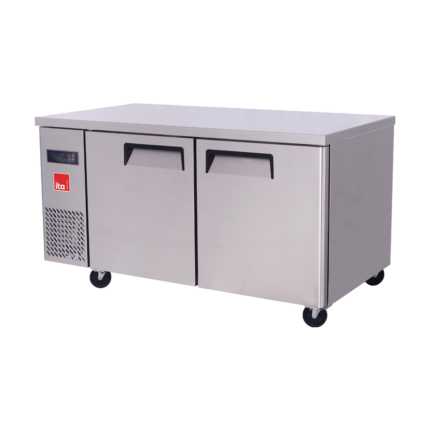 Mesón Freezer 2 Puertas - Acero - Frío Forzado - 270 L 1200x700x800mm ITA