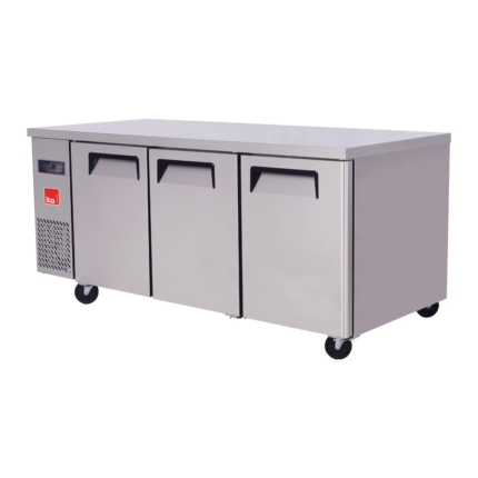 Mesón Freezer 3 Puertas - Acero - Frío Forzado - 420 L 1800x600x800mm ITA