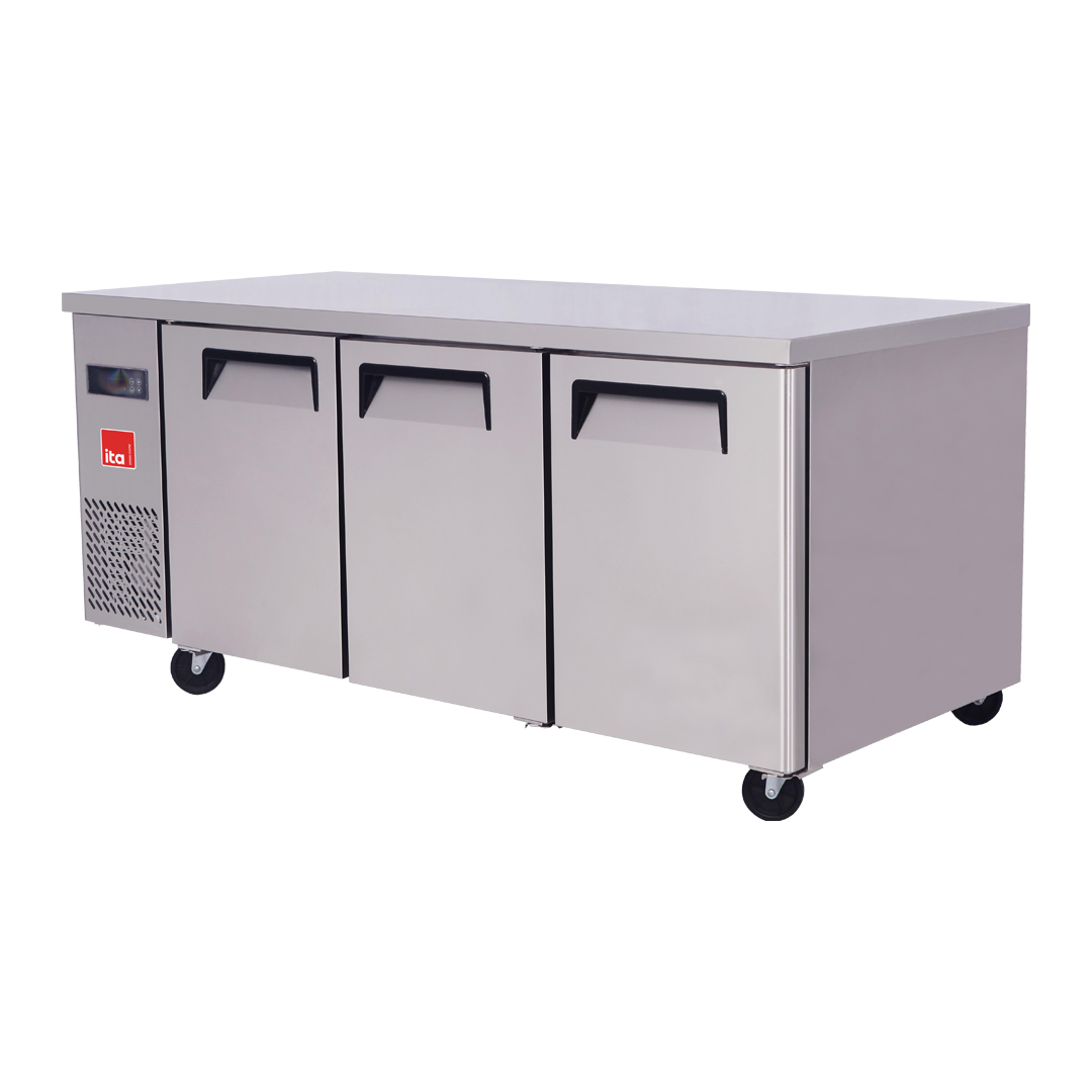 Mesón Freezer 3 Puertas - Acero - Frío Forzado - 420 L 1800x600x800mm ITA Mesón Freezer 3 Puertas - Acero - Frío Forzado - 420 L 1800x600x800mm ITA