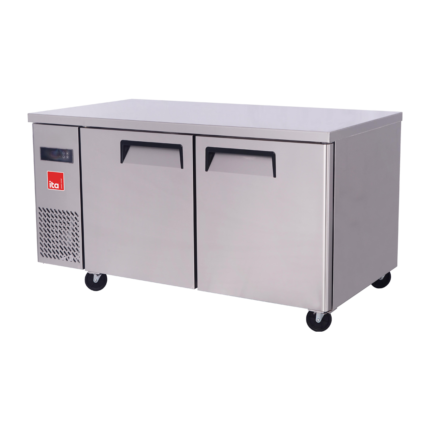 Mesón Refrigerado 2 Puertas - Acero - Frío Forzado - 370 L 1500x750x800mm ITA