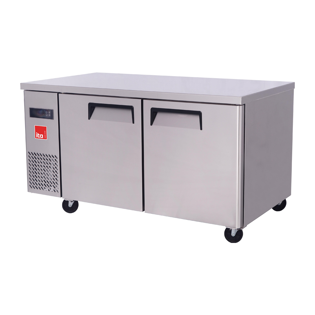 Mesón Refrigerado 2 Puertas - Acero - Frío Forzado - 370 L 1500x750x800mm ITA Mesón Refrigerado 2 Puertas - Acero - Frío Forzado - 370 L 1500x750x800mm ITA