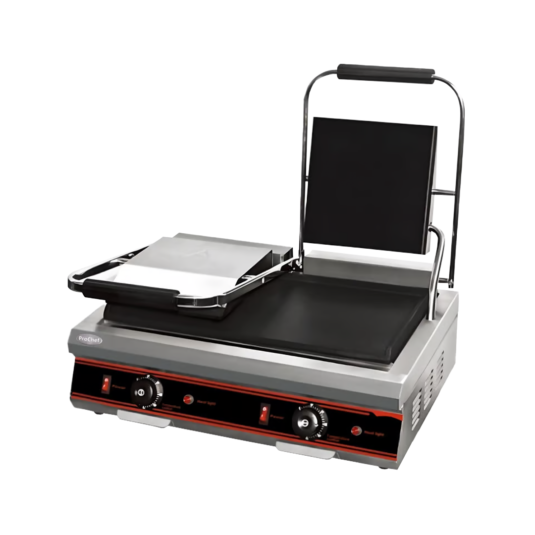 Plancha Eléctrica ITA Panini Grill 57 x 41 x 21cm Doble - Full Lisa Plancha Eléctrica ITA Panini Grill 57 x 41 x 21cm Doble - Full Lisa