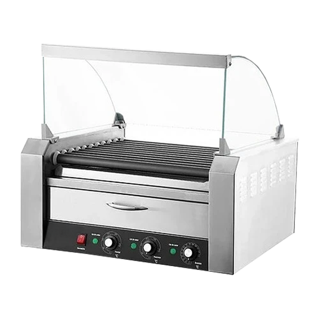 Roller Hot Dog ITA 9 Rodillos con Cúpula y Mantenedor de Pan Caliente Roller Hot Dog ITA 9 Rodillos con Cúpula y Mantenedor de Pan Caliente
