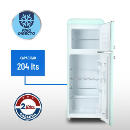 Refrigerador retro frió directo 204 Lts. Menta Libero - imagen 2