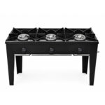Anafe 3 Platos Alto 43x43 cm. GLP