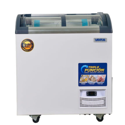 Conservadora Tapa Vidrio Curva 220L + Depósito Desechos Ventus - imagen 2