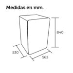 MINIBAR RETRO 116 LT. BLANCO 3
