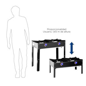 Anafe 2 platos eco en caja alto bajo VAG-2ECO GN Ventus - imagen 2