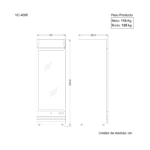 Freezer Vertical 400 Lts 1 Puerta De Vidrio Vc-400F Ventus - imagen 3