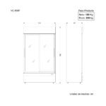Freezer Vertical 800 Lts 2 Puertas De Vidrio VC-800F Ventus - imagen 3