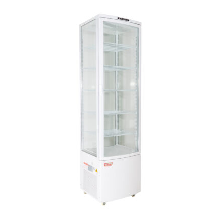Vitrina pastelera vertical 288 lt. Blanca