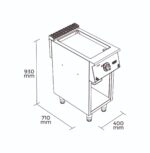 PLANCHA 400 C/MUEBLE GLP - imagen 2