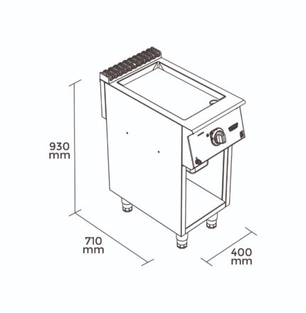 PLANCHA 400 C/MUEBLE GLP - imagen 2