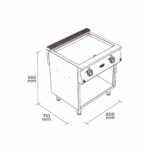 PLANCHA 800 C/MUEBLE GLP - imagen 2
