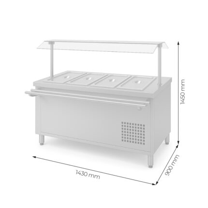 SALAD BAR 4 GN 1/1 + CUPULA + DESLIZA BANDEJA - imagen 2