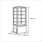 Vitrina pastelera vertical 218 lt Blanca - imagen 3